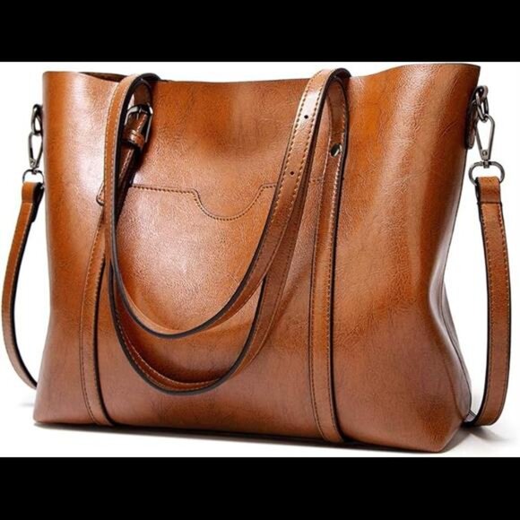 Womens Leather Purses and Handbags Top Handle Satchel Bags Tote Bags Tote Purses - Picture 7 of 7